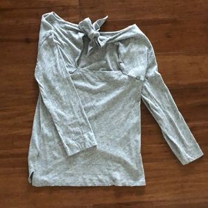 3/4 Sleeve-Bow Back -grey -Jcrew shirt